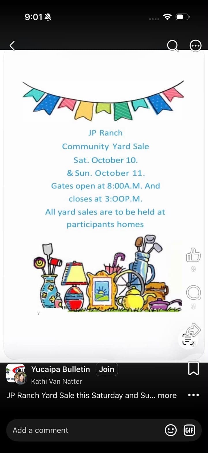 Community Yard Sale - JP Ranch, Calimesa — photo 1