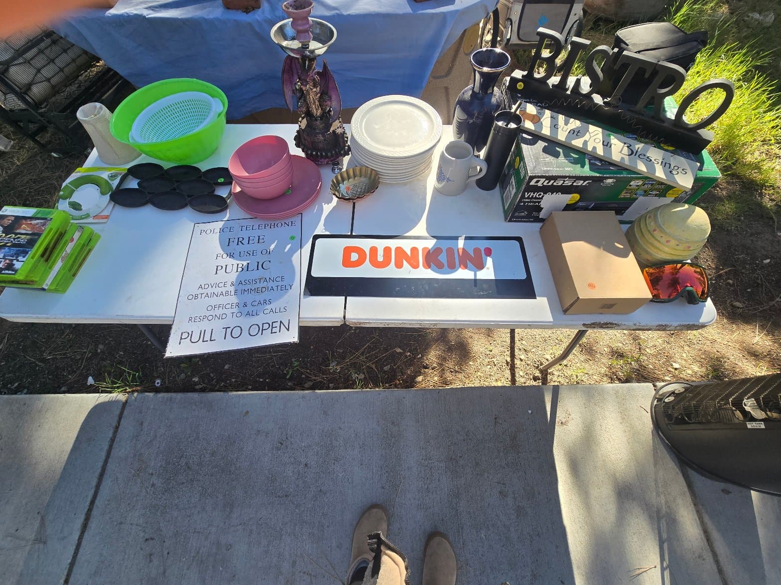 Green Plastic Colander / Strainer