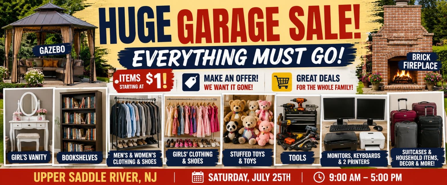 🚨 HUGE UPPER SADDLE RIVER GARAGE SALE! 🚨 — photo 1