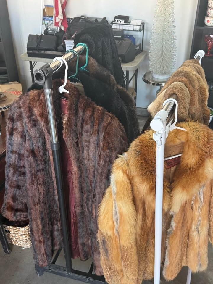 Vintage Mink-Style Dark Brown Fur Coat