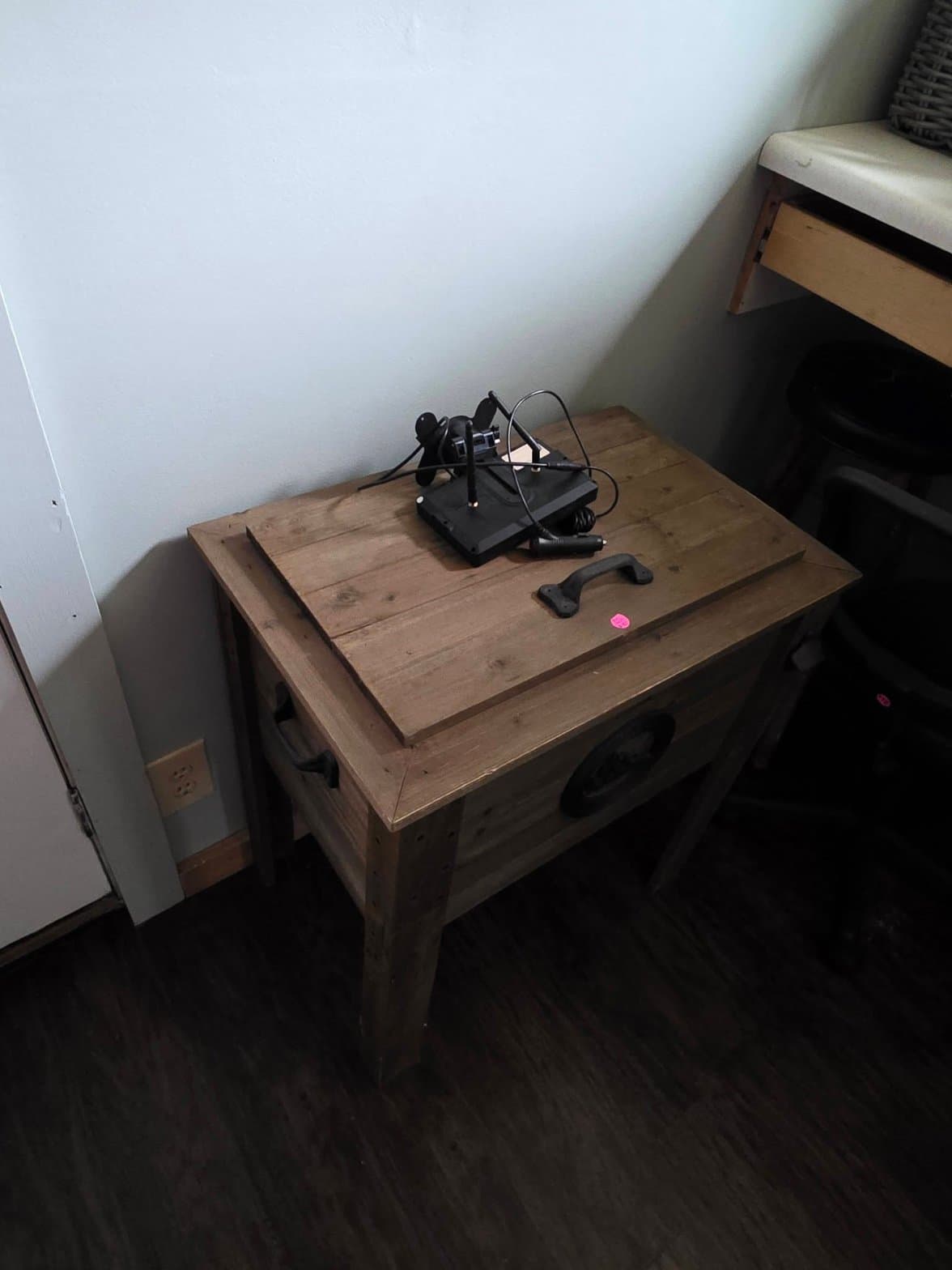 Rustic Wooden Side Table / End Table with Storage