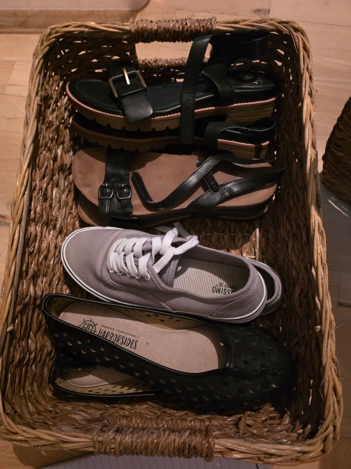 Black Platform Buckle Sandals - Women's